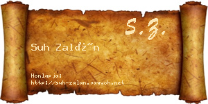 Suh Zalán névjegykártya
